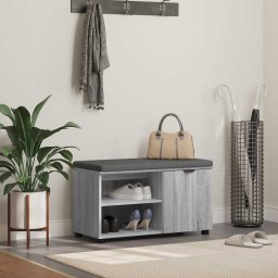 Banca pentru hol cu perna Simplu Gri Sonoma 80 x 38 x 46 cm GartenMobel Dekor