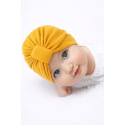 Caciulita galben mustar tip turban