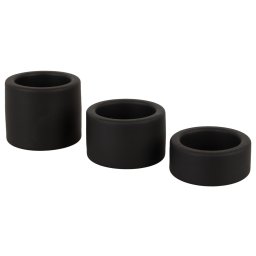 Erecto Liquid Silicone Ball Stretcher Set Black