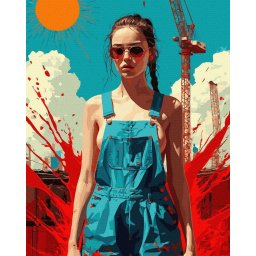 Set pictura pe numere, cu sasiu, Invincibila, 40x50 cm