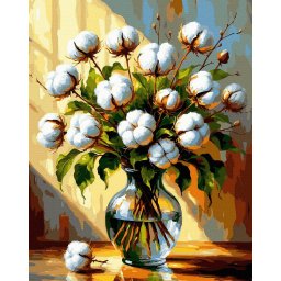 Set pictura pe numere, cu sasiu, Vis de bumbac, 40x50 cm