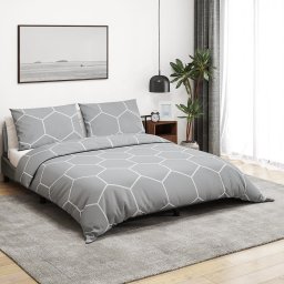 Set cu husa de pilota, gri, 240x220 cm, bumbac GartenMobel Dekor