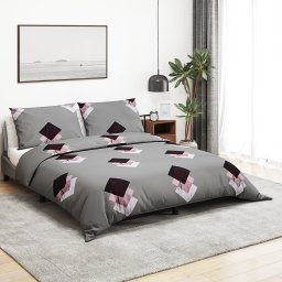 Set cu husa de pilota, gri, 200x200 cm, bumbac GartenMobel Dekor