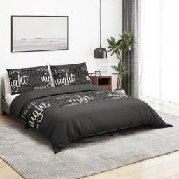 Set cu husa de pilota, negru, 200x200 cm, bumbac GartenMobel Dekor