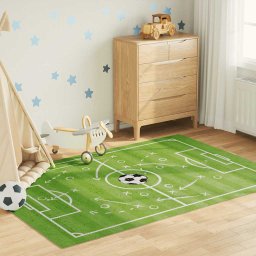 Covor copii verde teren fotbal 160x230cm lavabil anti-alunecare GartenMobel Dekor