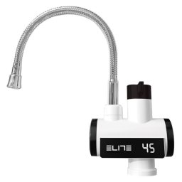 Robinet incalzire apa instant Elite EHD-2570, blat, 3300W, Rotire 360°, Pana la 120°C, Afisaj digital, IPX4, Argintiu