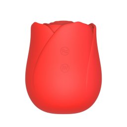 Dispozitiv stimulare intima Beautifly Rose Glow Pleaser, 5 moduri, 5 viteze, 90 min, Potrivit pentru utilizare la duș / baie, silicon antialergic, Silențios, roșu