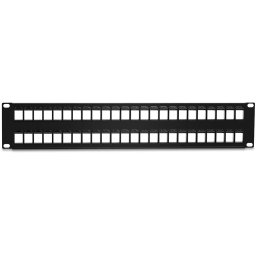 Patch Panel Blank Keystone 48 porturi, 2U, UTP Cat6, negru, TRENDnet TC-KP48