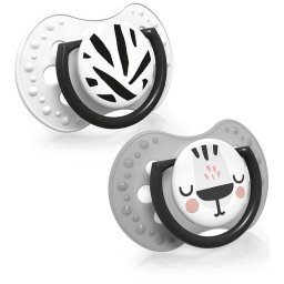 LOVI Salt & Pepper suzetă 6-18 m 2 buc