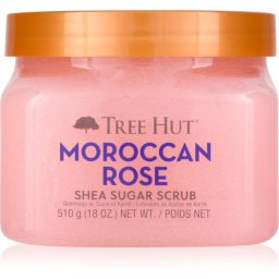 Tree Hut Shea Sugar Scrub Moroccan Rose exfoliant din zahar unt de shea 510 g