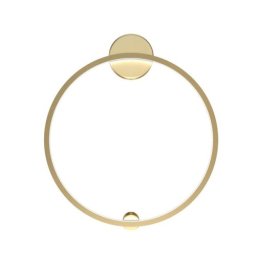 Aplică minimalistă Halo, 36W LED, 1800 lumeni, 4000 K, D:60 cm, alamă