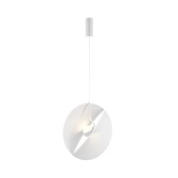 Pendul Reflex, 14W LED, L:45 cm, metal alb, acril translucid