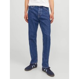 Jack & Jones Blugi barbati CHRIS, talie inalta, croiala Regular fit, Albastru (SELECTATI MARIMEA: 33, SELECTATI LUNGIMEA: 32)