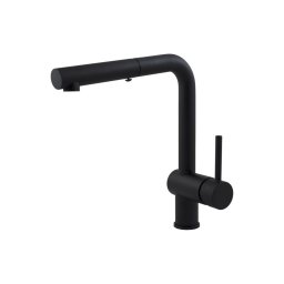 Paffoni - Baterie pentru chiuvetă LIGHT, cu duș extractibil, 29,2 cm, negru