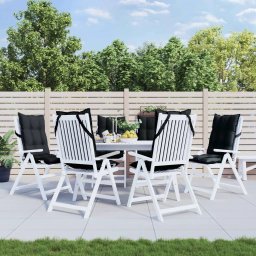 Perne de scaun cu spatar înalt, 6 buc, negru, tesatura Oxford GartenMobel Dekor