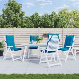 Perne de scaun cu spatar înalt, 4 buc, bleu, tesatura Oxford GartenMobel Dekor