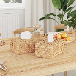 Capace pentru cutii de servetele 2 pcs Zambila de apa natural GartenMobel Dekor