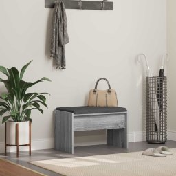 Banca pentru hol cu perna Gri Sonoma 60 x 38 x 46 cm GartenMobel Dekor