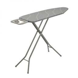 Masă de călcat Kinghoff KH 1939, 114x35.5 cm, 7 poziții de reglare, Suport pentru fier de călcat, Gri