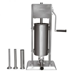Mașină de umplut cârnați Klausberg KB 7930, 5 kg, Manuală, 4 duze din oțel, Supapă de sângerare, Cilindru de rulare, Inox