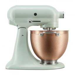 Mixer planetar KitchenAid Artisan Blossom Exclusive Design 5KSM180LEELB, 300W, 4.7L, Actionare directa, 10 viteze, Cap inclinat, Bol din cupru forjat, Verde deschis