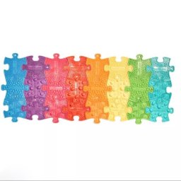 Muffik: Covoraș senzorial nano puzzle - curcubeu, 24 piese