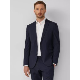 s.Oliver BLACK LABEL, Sacou elegant barbati, croiala Slim fit, Bleumarin inchis (SELECTATI MARIMEA: 52)