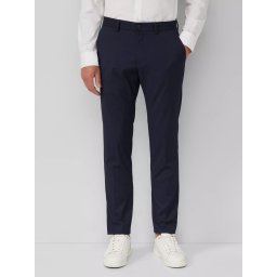 s.Oliver BLACK LABEL Pantaloni costum barbati cu croiala Slim fit, Bleumarin inchis (SELECTATI MARIMEA: 52)