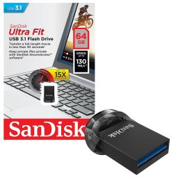 MEMORIE USB 3.1 SANDISK 64 GB, profil mic, carcasa plastic, negru, SDCZ430-064G-G46 (timbru verde 0.03 lei)