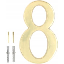 Numărul casei "8" pentru ușă 3d 20cm alamă