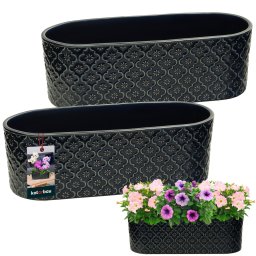 Vase ceramic decorative alungită elegantă cobalt 12x37 cm set de 2 buc.