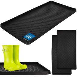Tavă pentru pantofi umezi neagră 40x80 cm set de 2 buc.