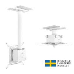 Suport Videoproiector Tavan Multibrackets MB-0594 Reglabil Inaltime Inclinare Laterala 90grade 40kg Alb