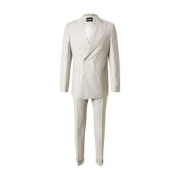 BOSS Costum gri deschis / alb