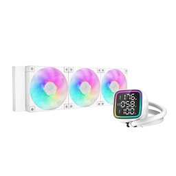 DeepCool CPU Water Cooler - LD360 WH (max. 21dB; max. 122,39 m3/h; 3x12cm, afișaj LED, alb)