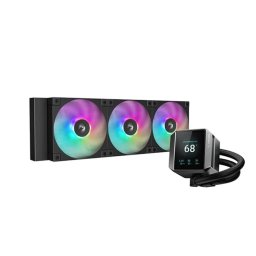 DeepCool CPU Water Cooler - MYSTIQUE 360 ARGB (max. 21dB; max. 123.09 m3/h; 3x12cm, afișaj LED, negru)