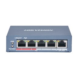 Switch 4 x RJ45 10 100 Mbps PoE, 1 x RJ45 10 100 Mbps, Unmanaged - HIKVISION DS-3E0105P-E