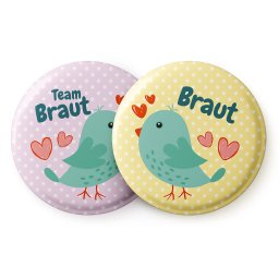 Spielehelden Insignele Vogel II Petrecerea burlăcițelor 12 insigne 5,6 cm extra mare Cadou pentru petrecerea burlăcițelor (AMZBUTA002)