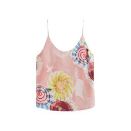 SCOTCH & SODA Top Jersey Woven Tank U9A00723T SCU644 abstract sun pink
