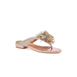 KURT GEIGER Sandale Pom Pom T-Bar Flat 4365565689 65-metal comb