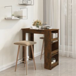 Masa de bar cu raft depozitare stejar afumat 102x50x103,5cm PAL GartenMobel Dekor