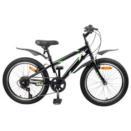 Bicicleta pentru Copii 24 Inci 6-Speed pentru 8-12 ani Negru GartenMobel Dekor