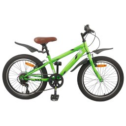 Bicicleta pentru Copii 24 Inci 6-Speed pentru 8-12 ani Verde GartenMobel Dekor