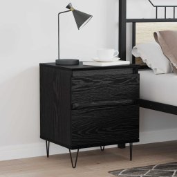 Dulap de pat Stejar Negru 40 x 35 x 50 cm Lemn compozit GartenMobel Dekor