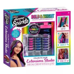 Shimmer’n Sparkle: Set creație extensii colorate pentru păr