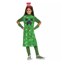 Minecraft: Costum fetiță Creeper - mărimea M