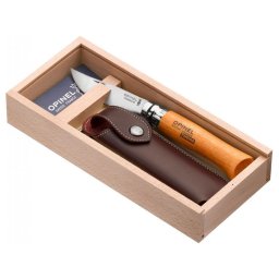 Opinel No. 08 Carbon + Sheath pencil case