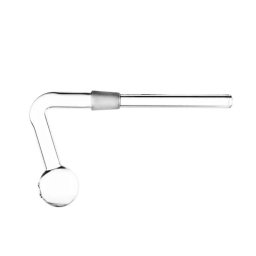 Pipa sticla pentru ulei curbata 14cm D 12mm SG19mm