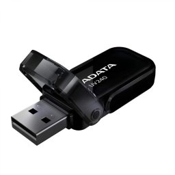 MEMORIE USB 2.0 ADATA 64 GB, cu capac, carcasa plastic, negru, AUV240-64G-RBK (timbru verde 0.03 lei)