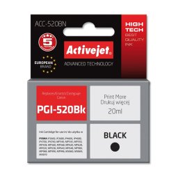 Activejet ACC-520BN ink for Canon printer; Canon PGI-520Bk replacement; Supreme; 20 ml; black